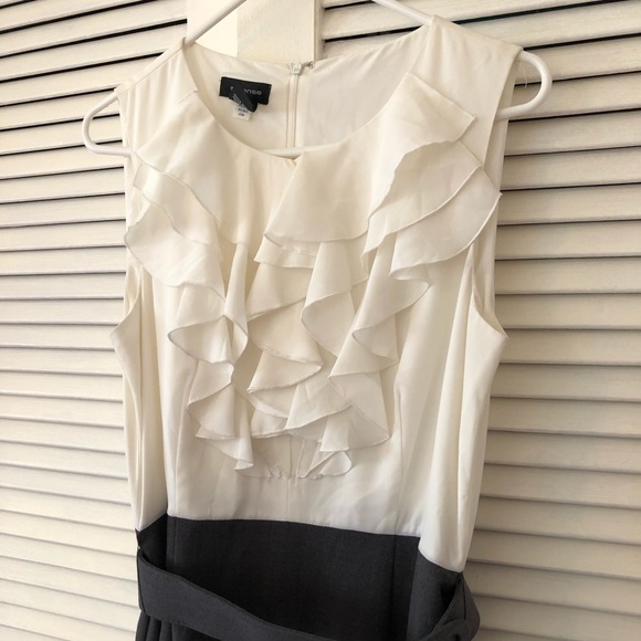 Grey and off white dress - Picture 2 of 2